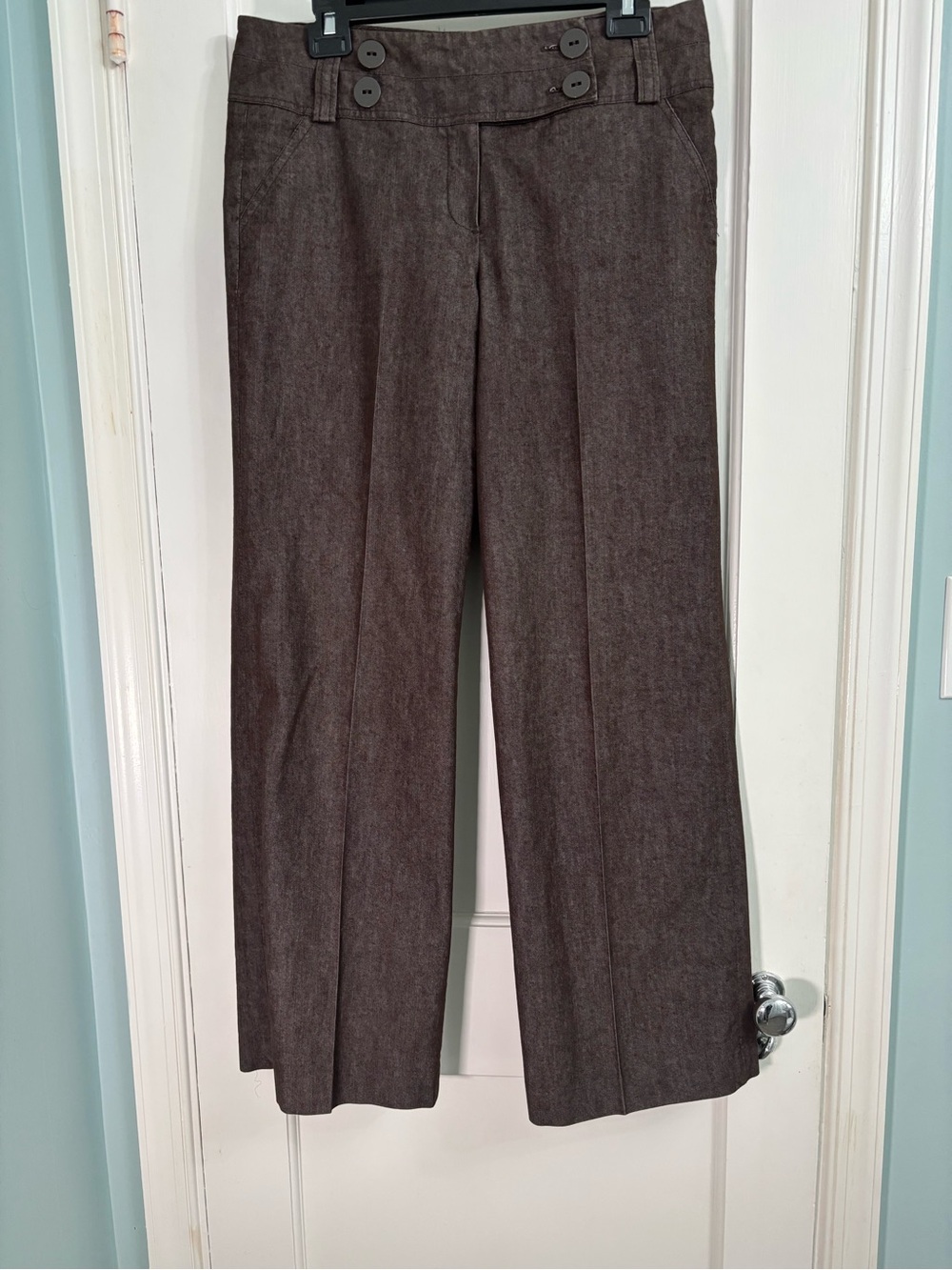 Willi Smith Brown Wide-Leg Women's Dress Pants